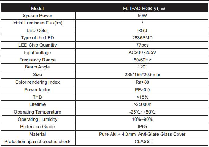 FL-IPAD-RGB-50W